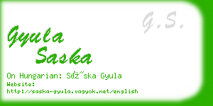 gyula saska business card